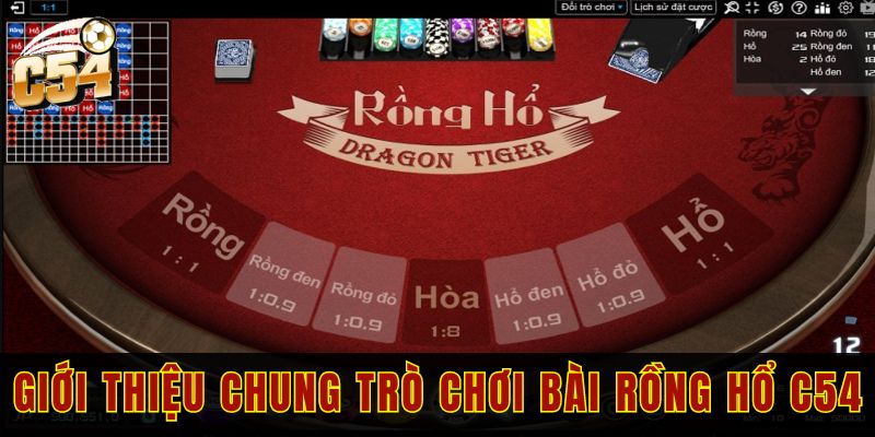 Rồng hổ C54 luật chơi đơn giản, cơ hội trúng cực cao 1 Giới thiệu chung về trò chơi bài Rồng hổ C54 cho người mới