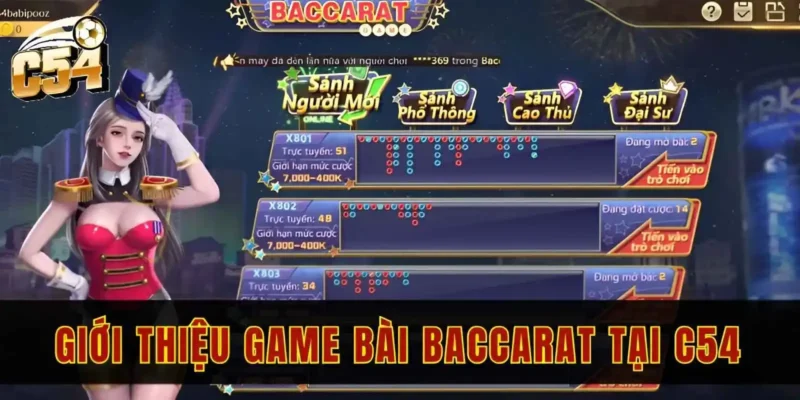 Đặt cược Baccarat C54 và chia sẻ 3 mẹo chơi hiệu quả 1 Giới thiệu game bài Baccarat tại C54