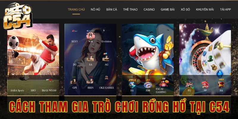 Rồng hổ C54 luật chơi đơn giản, cơ hội trúng cực cao 3 Hướng dẫn cách tham gia trò chơi Rồng hổ tại C54 chi tiết